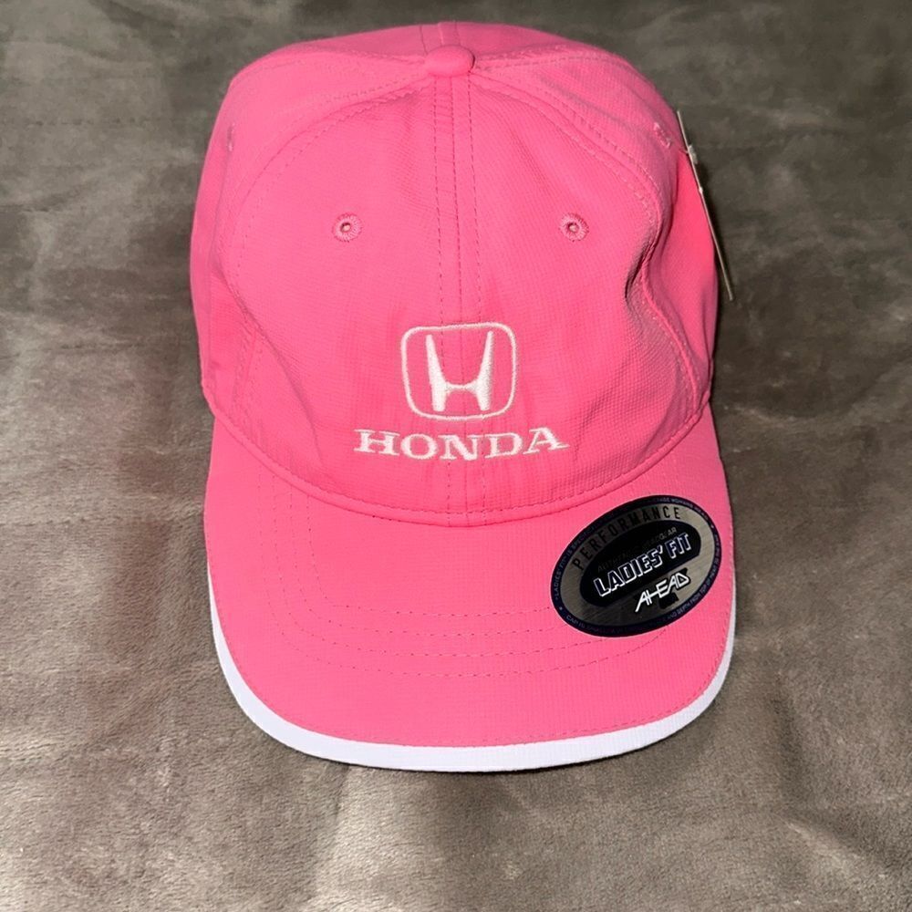 AHEAD by KL Baseball Barbie Core Pink White Honda Embroidered 50+ UPF Cap NWT
